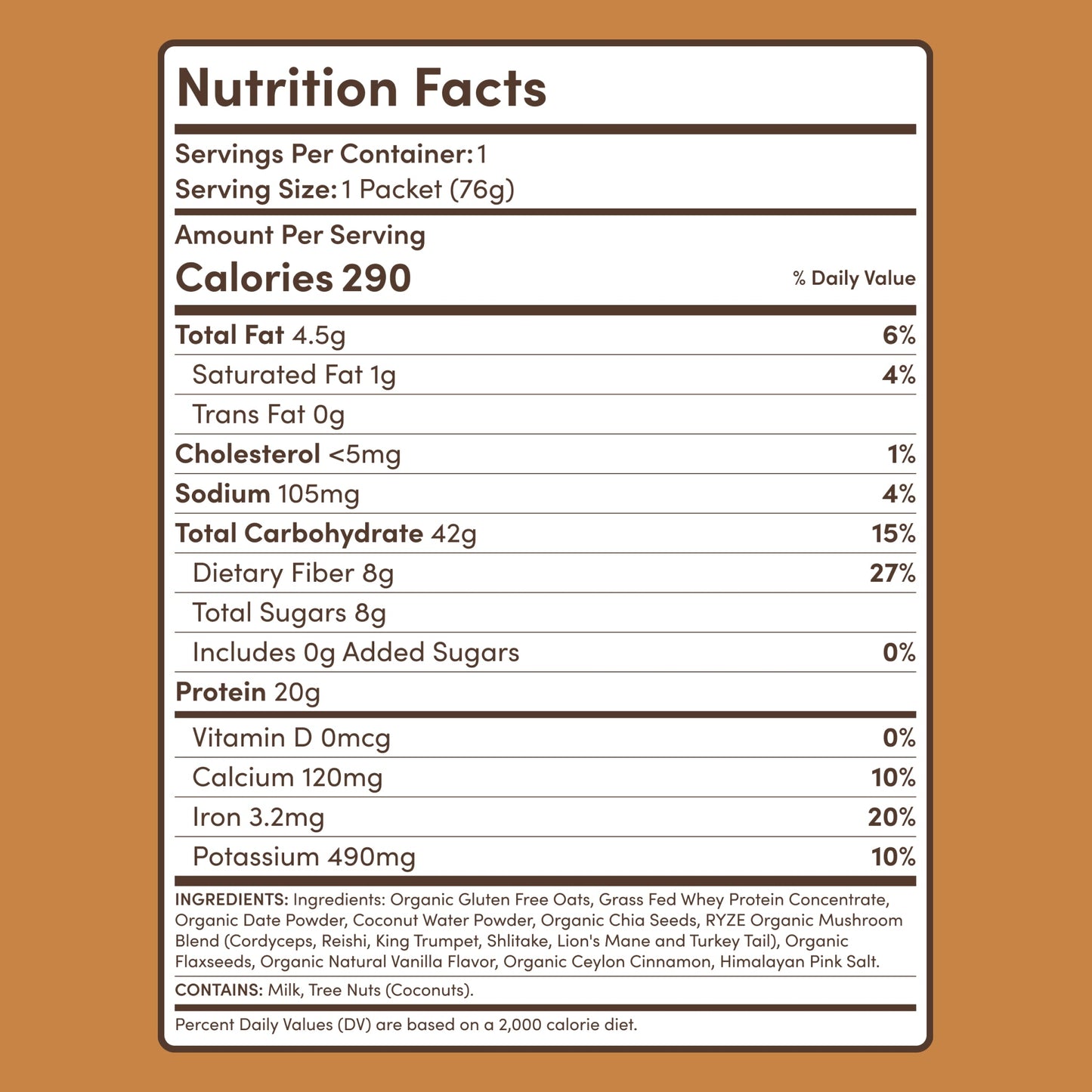 Mushroom Overnight Oats 14 Servings - 50TK