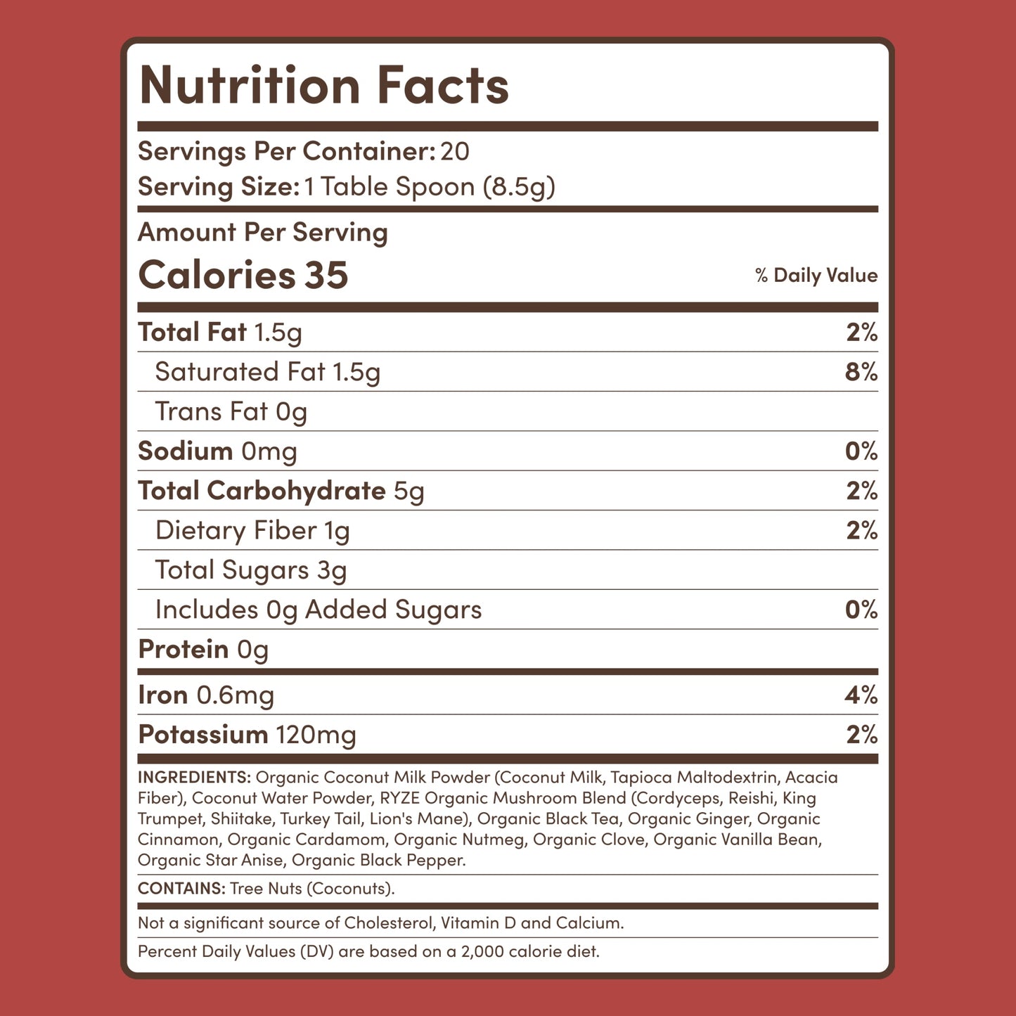 Mushroom Chai (1 Pack - 20 Servings) - 6U4K