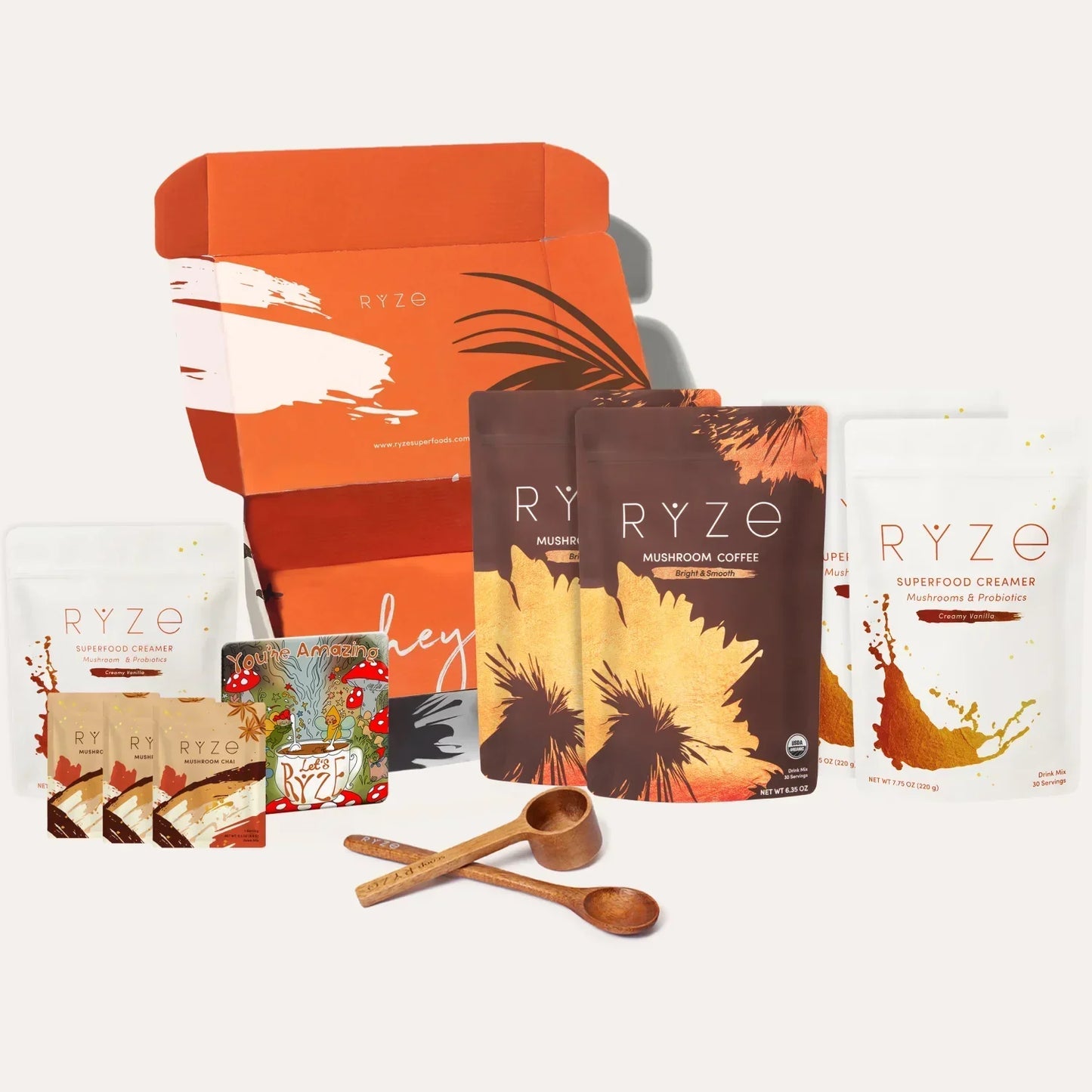 RYZE Lovers Gift Set: 2 Coffees + 2 Creamers - 26RS