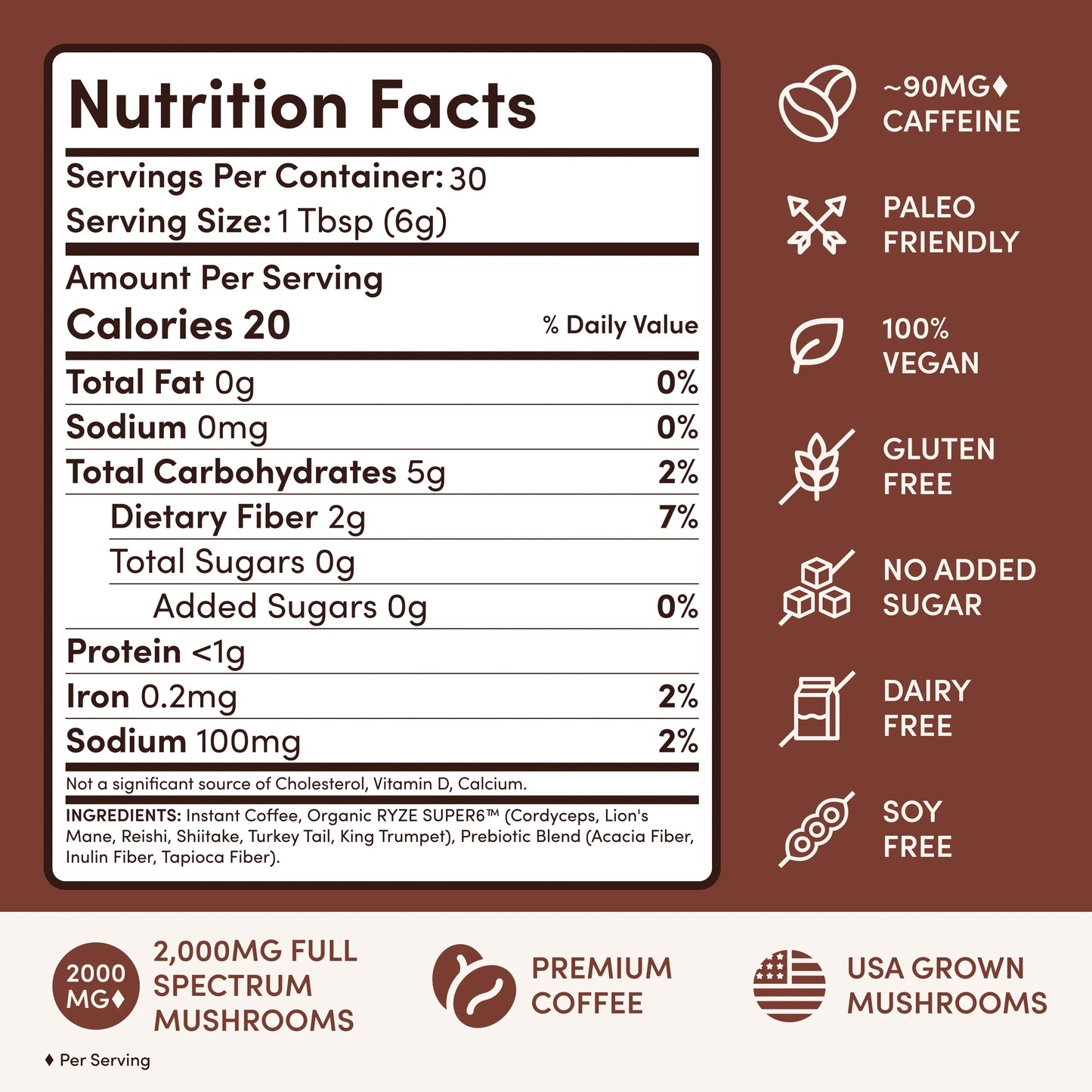 Mushroom Coffee 30 Servings - ZMJR