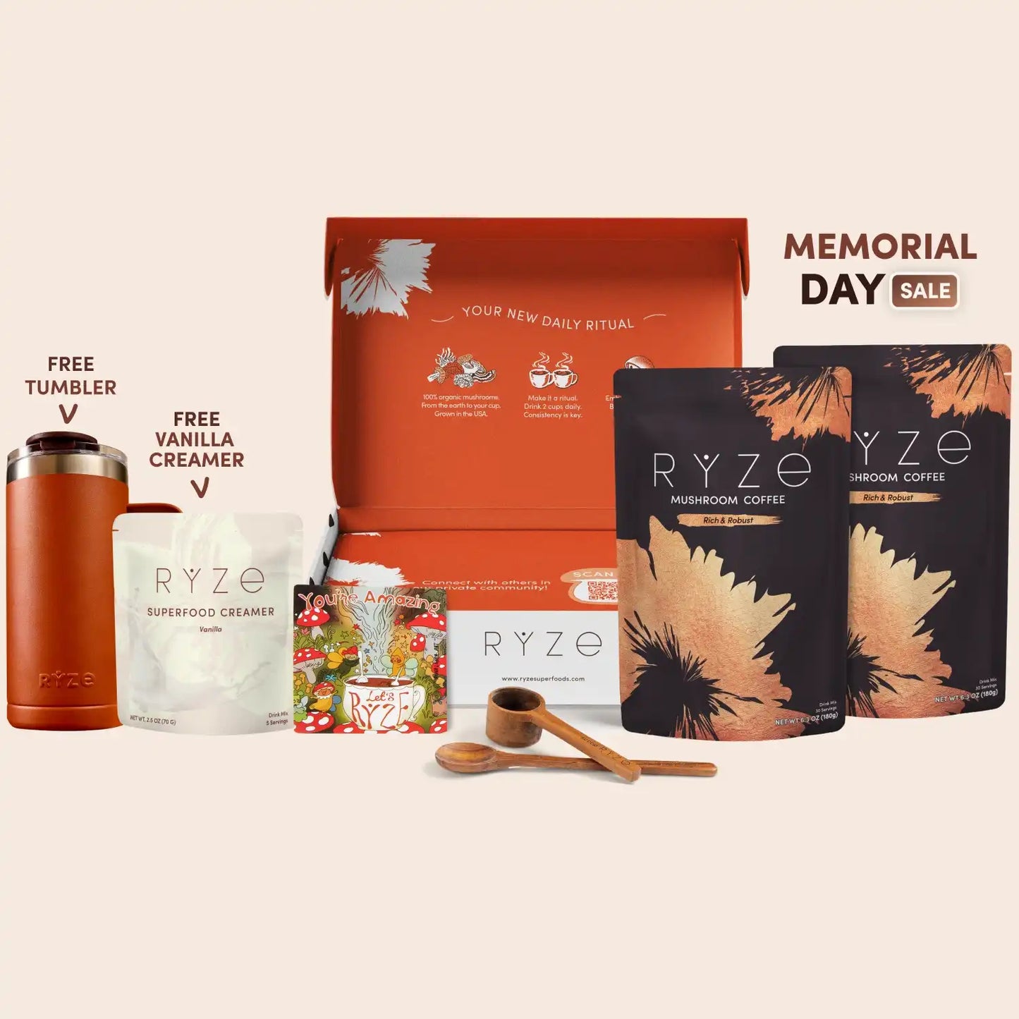 Mushroom Coffee Dark Roast Starter Kit (60 servings) - W0XC