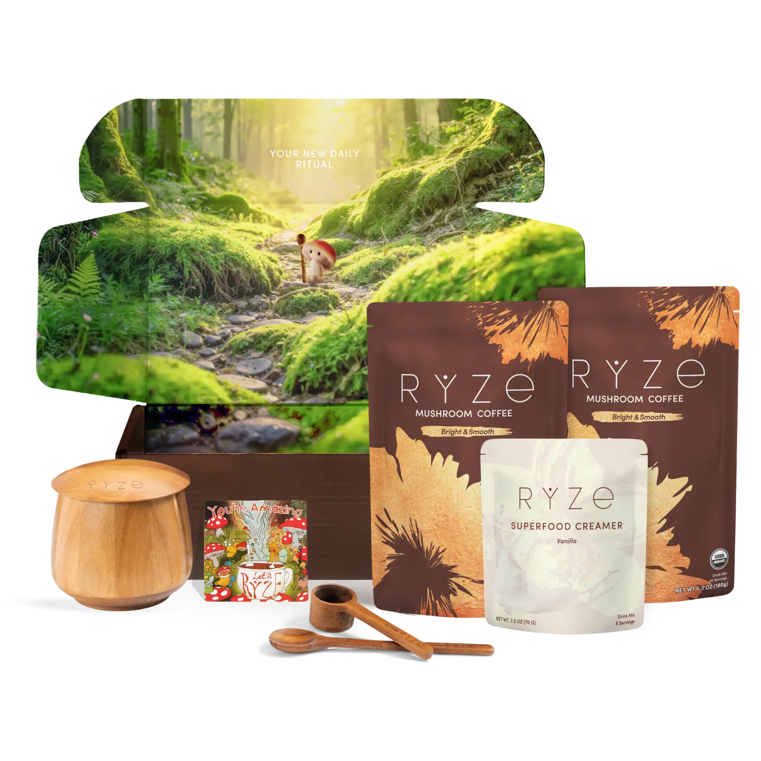 Mushroom Coffee Ritual Set (6 Month Plan) - 6ZQX