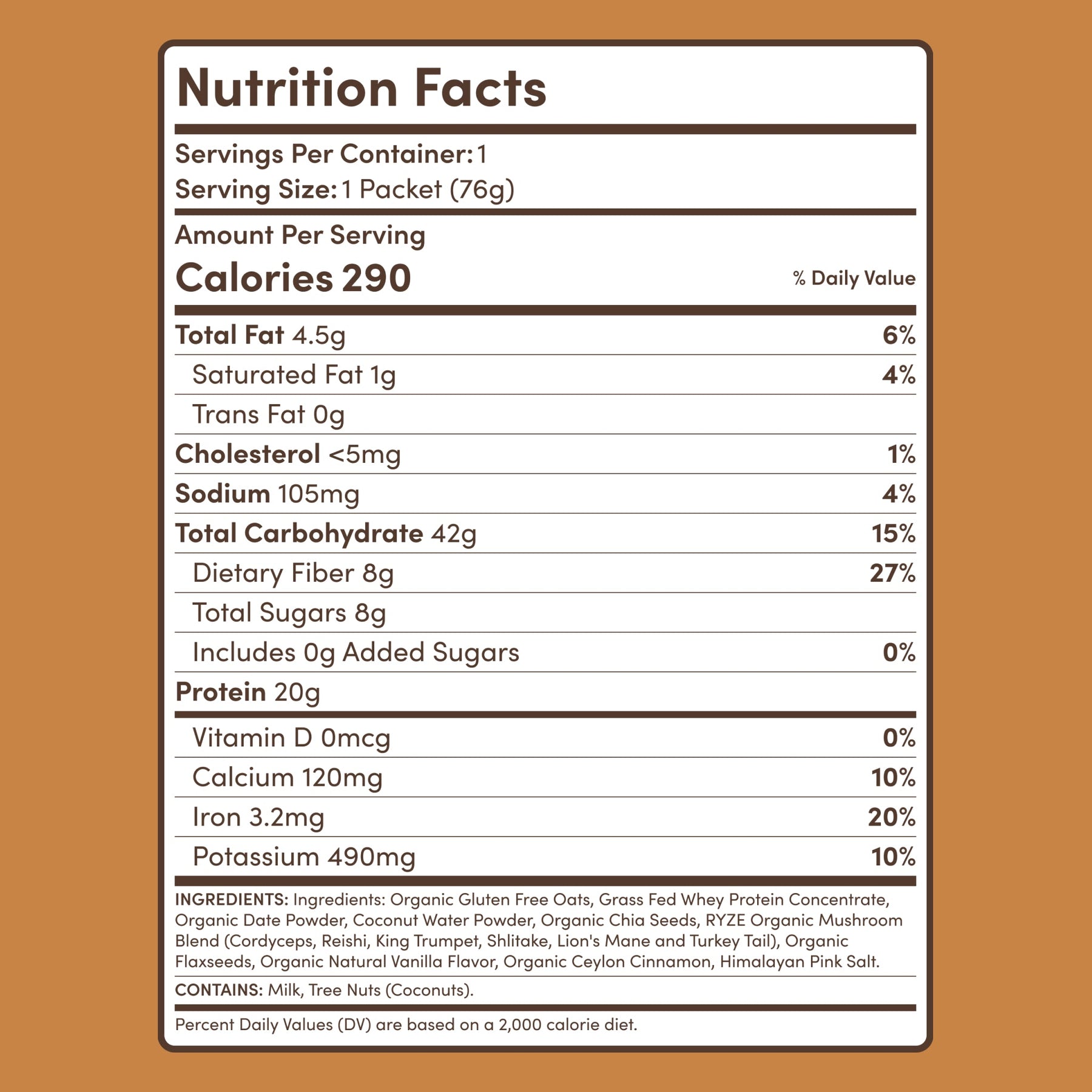 Mushroom Overnight Oats 14 Servings - 50TK