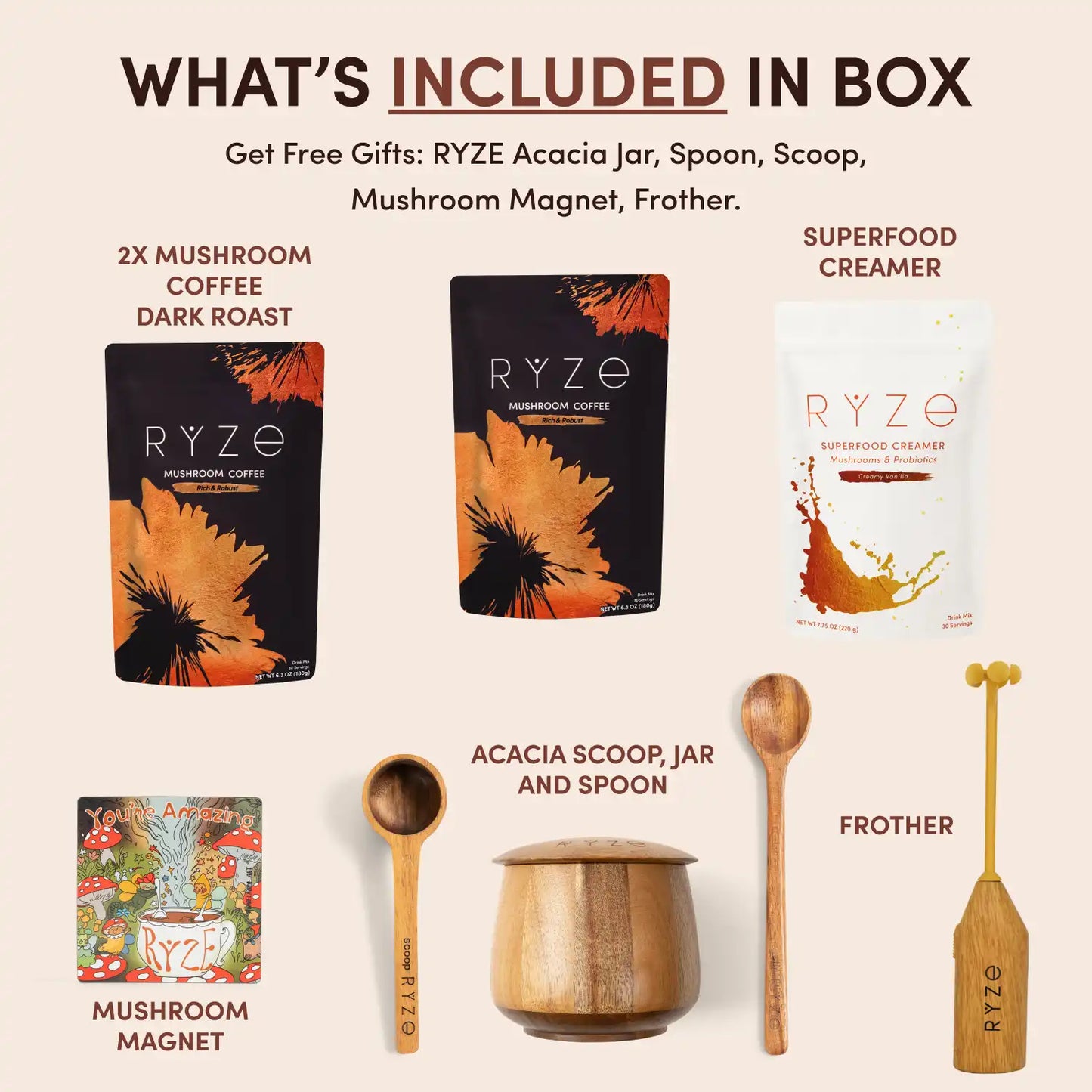 Mushroom Coffee Ritual Set - F7KL