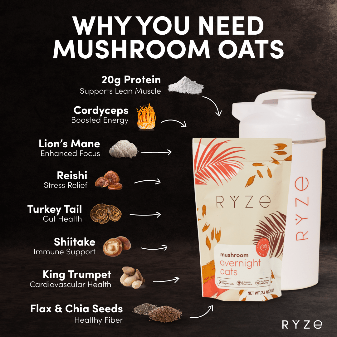 Mushroom Overnight Oats Pack (14 Servings) - DVP2