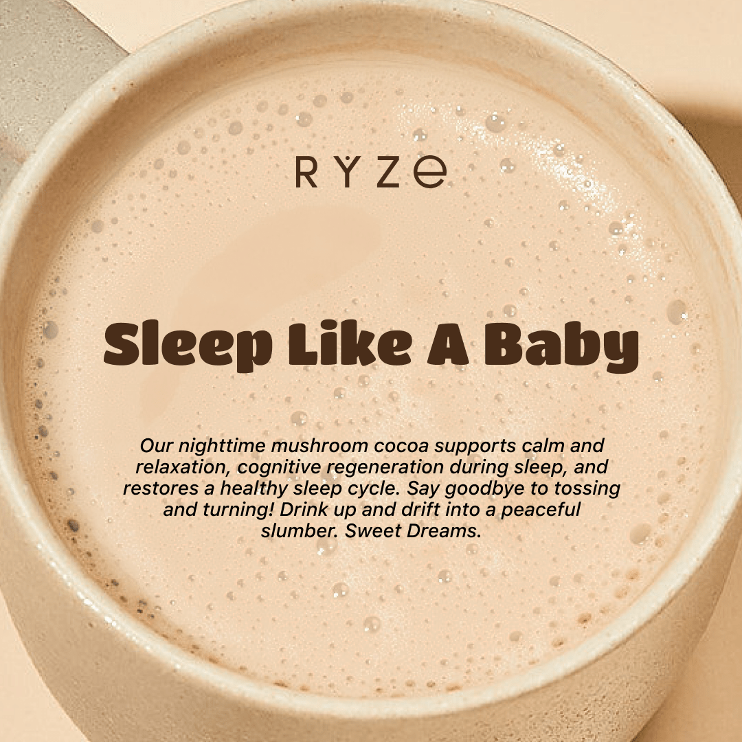 RYZE Hot Cocoa - with 6 Sleep Superfoods to Help Fall Asleep and Stay Asleep - X9WB