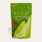 RYZE Mushroom Matcha - with 6 Organic Adaptogenic Mushrooms Grown In USA and Ceremonial-Grade Japanese Matcha - Q6AG