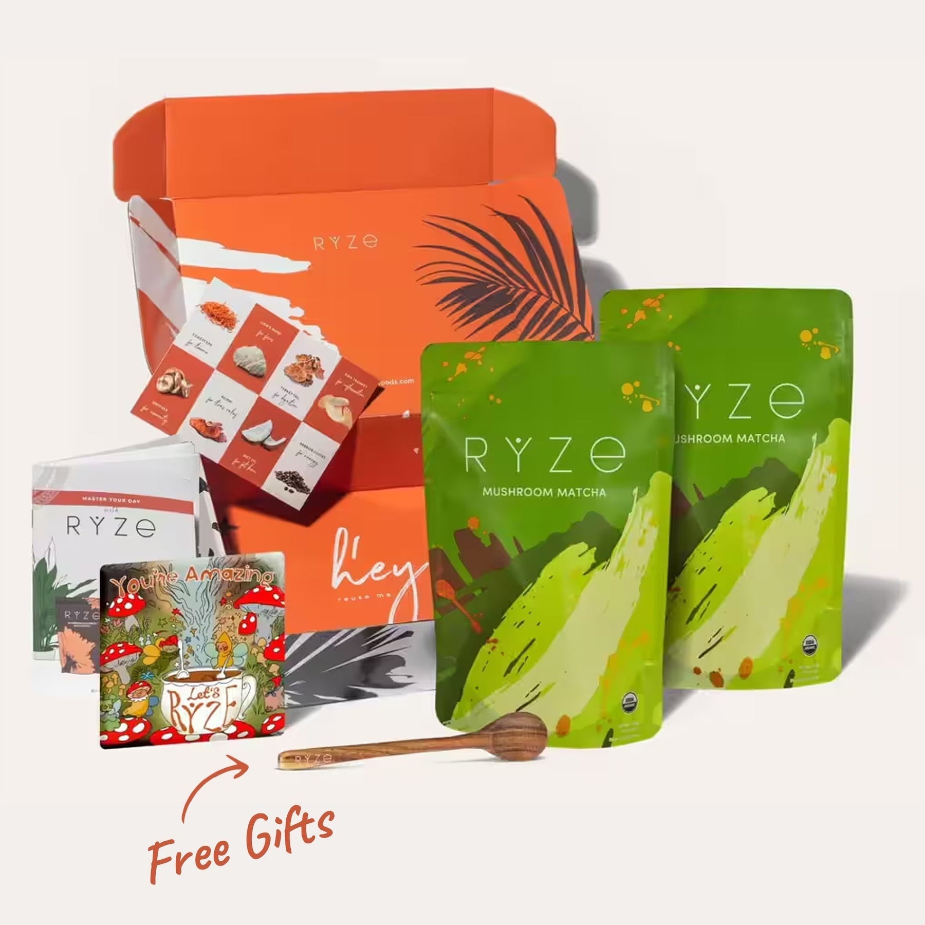 RYZE Organic Mushroom Matcha Starter Kit (60 servings) - IGGD
